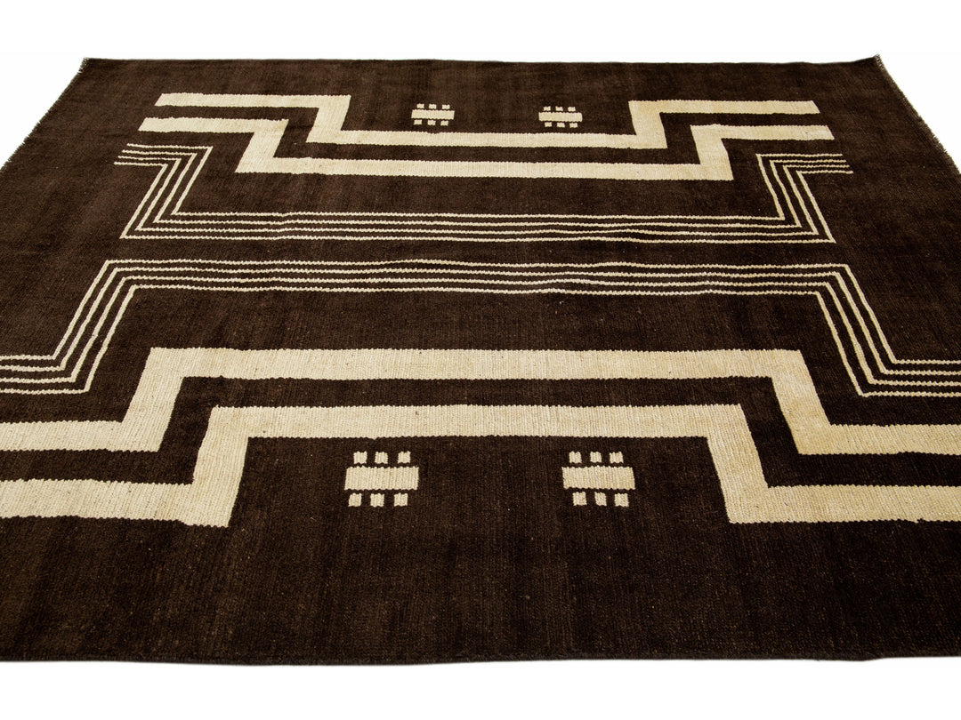 Transitional Revival Wool Rug 7 X 9