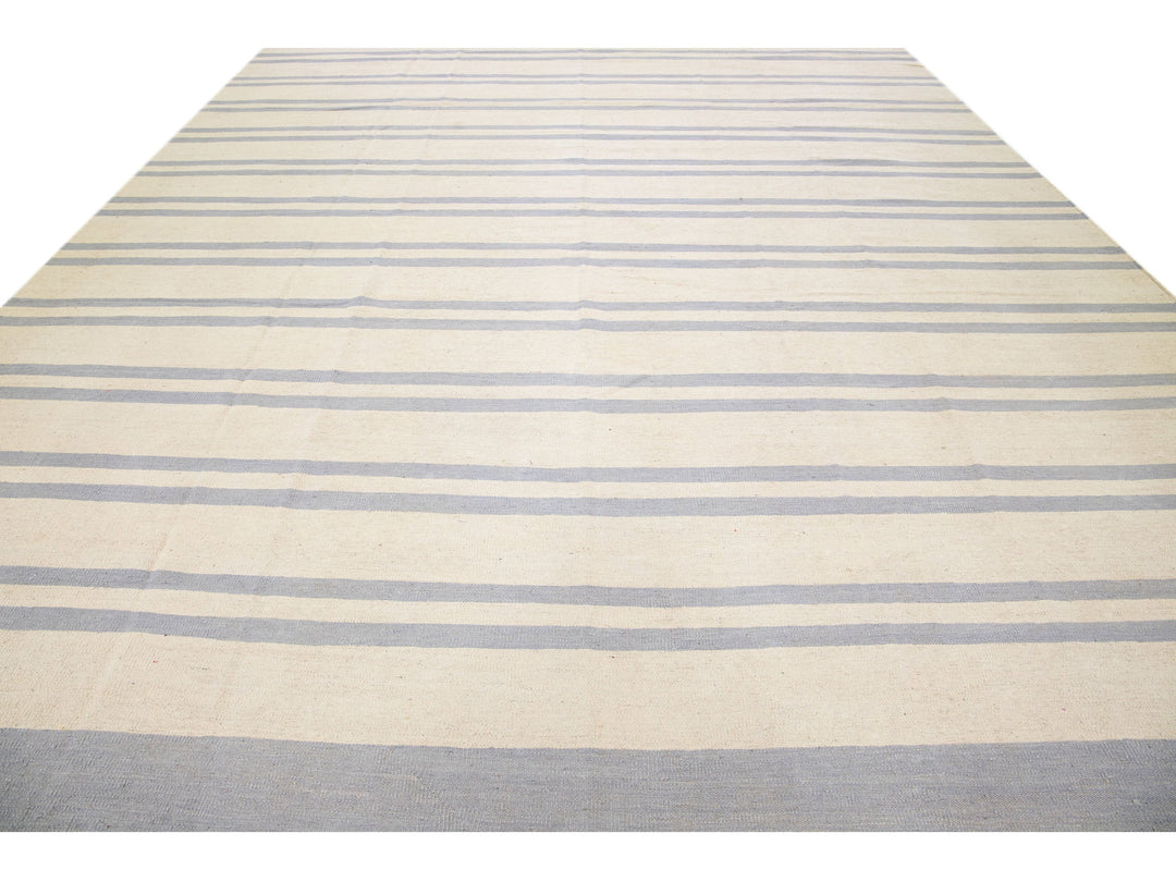 Modern Kilim Wool Rug 12 X 15