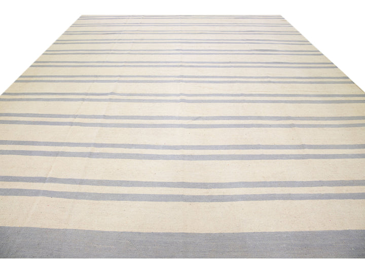 Modern Kilim Wool Rug 12 X 15