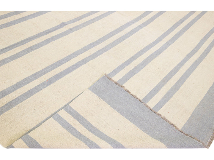 Modern Kilim Wool Rug 12 X 15