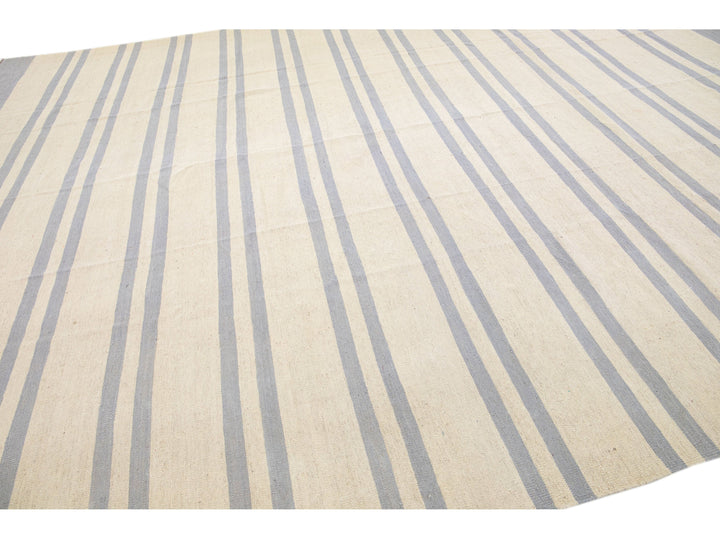 Modern Kilim Wool Rug 12 X 15