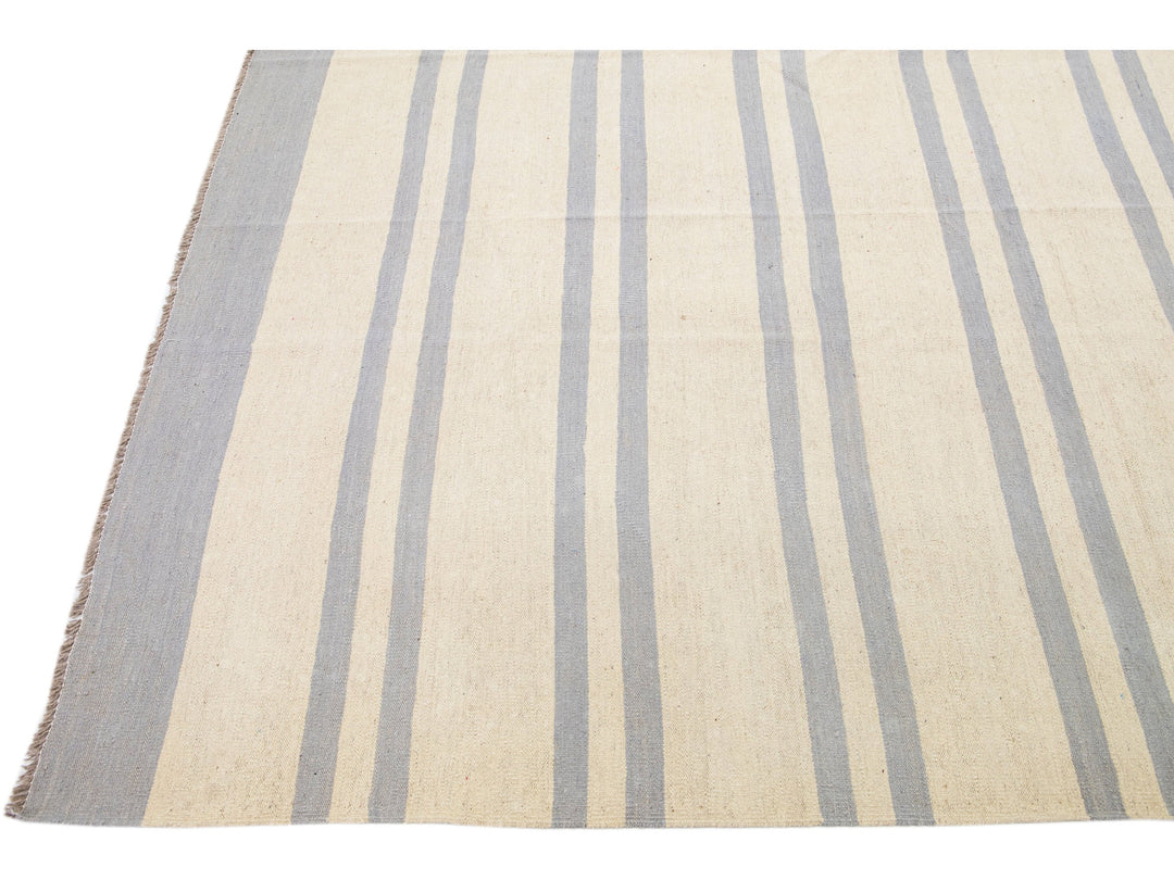 Modern Kilim Wool Rug 12 X 15