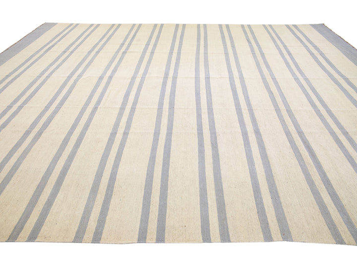 Modern Kilim Wool Rug 12 X 15