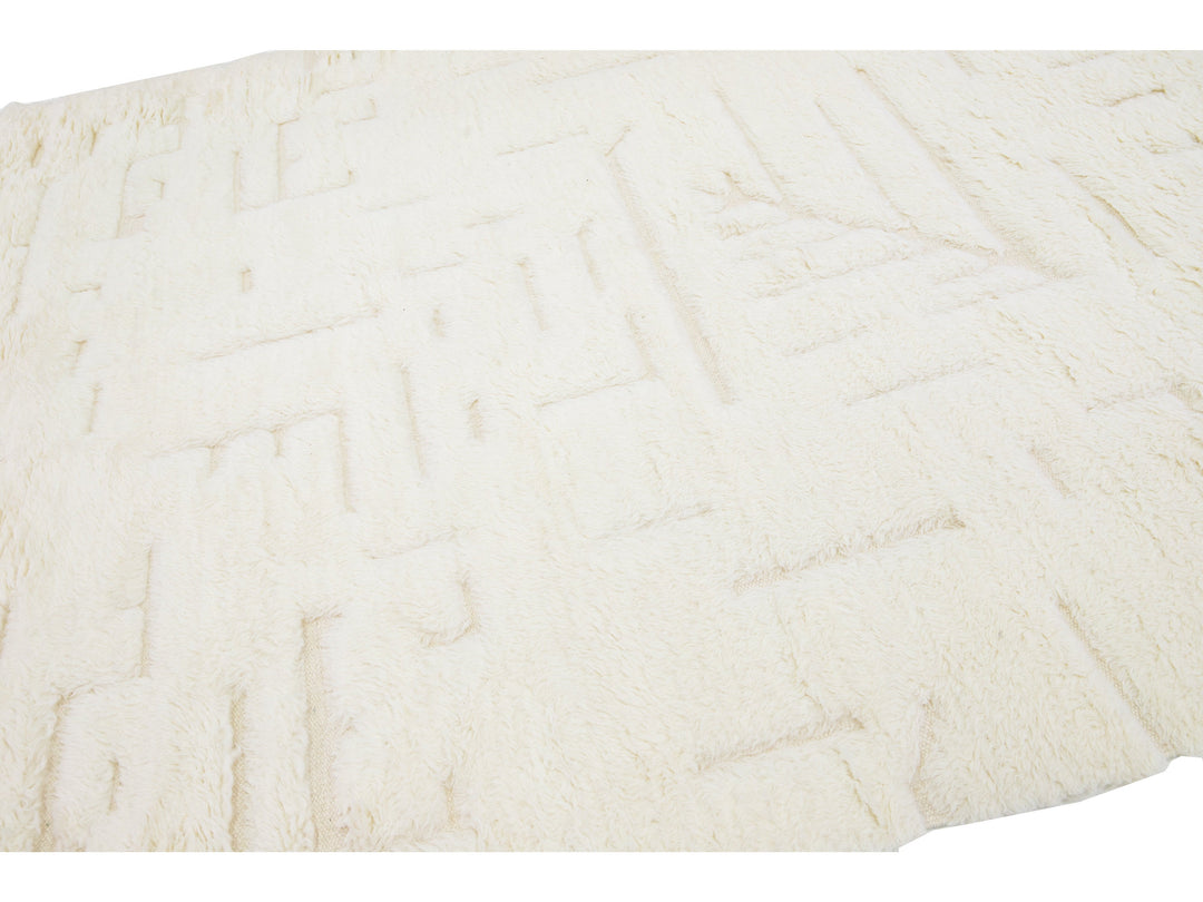 Modern Moroccan Wool Rug 8 X 10