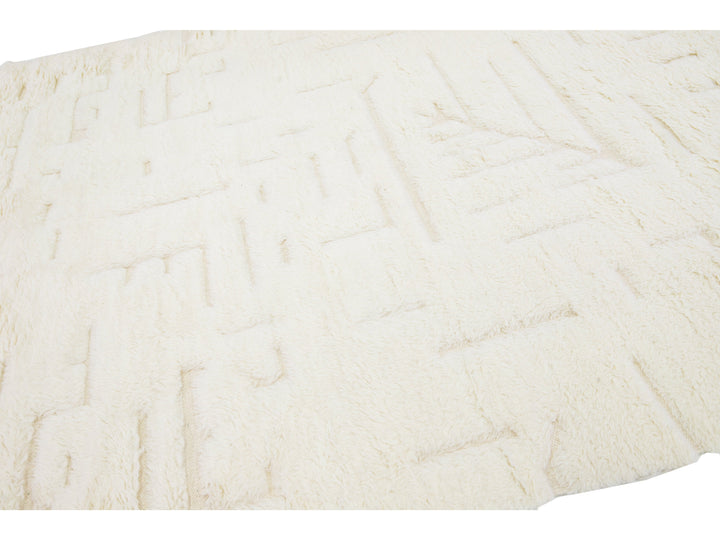Modern Moroccan Wool Rug 8 X 10