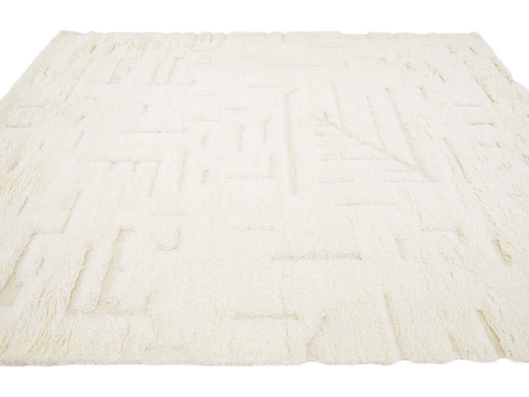 Modern Moroccan Wool Rug 8 X 10