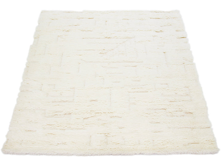 Modern Moroccan Wool Rug 8 X 10