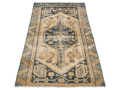 Antique Hamadan Wool Rug 3 X 6