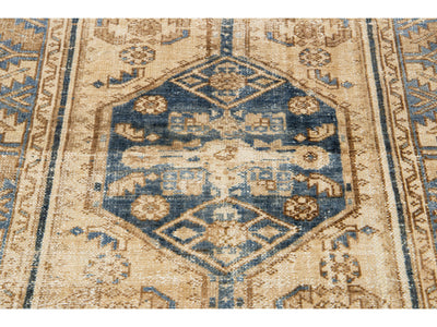 Antique Hamadan Wool Rug 3 X 6