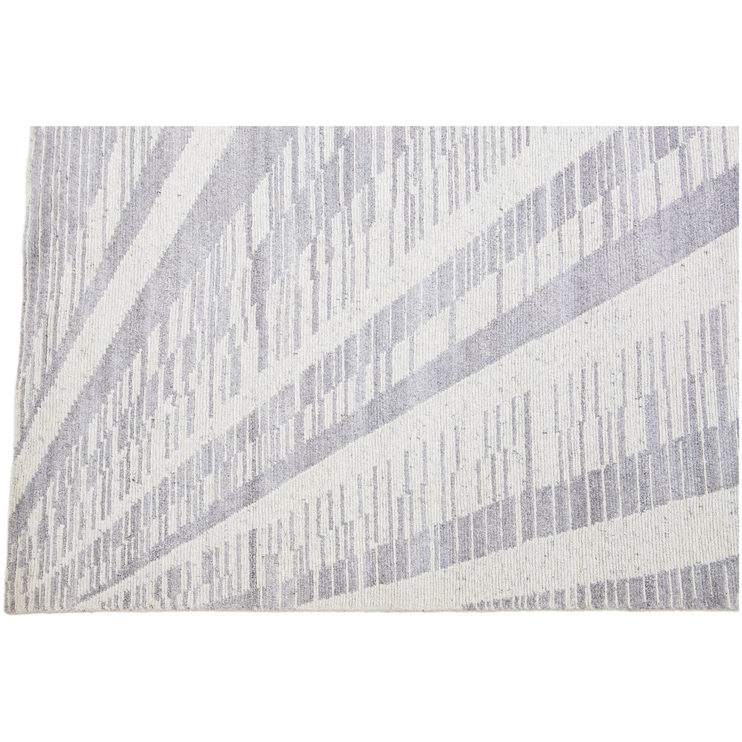 Modern Moroccan Wool Rug 8 X 10