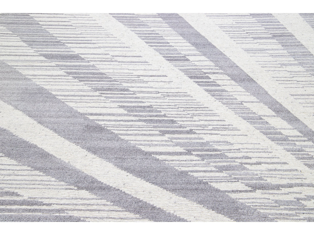 Modern Moroccan Wool Rug 8 X 10