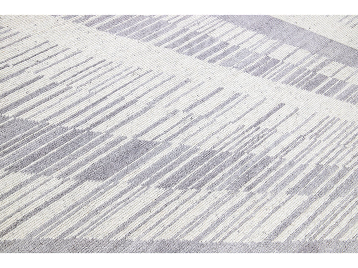 Modern Moroccan Wool Rug 8 X 10