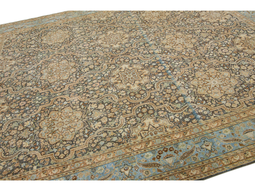 Vintage Tabriz Wool Rug 10 X 13