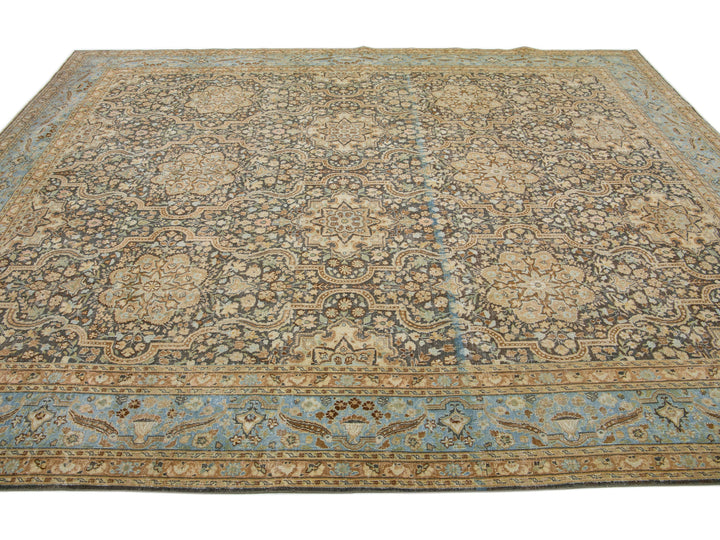 Vintage Tabriz Wool Rug 10 X 13