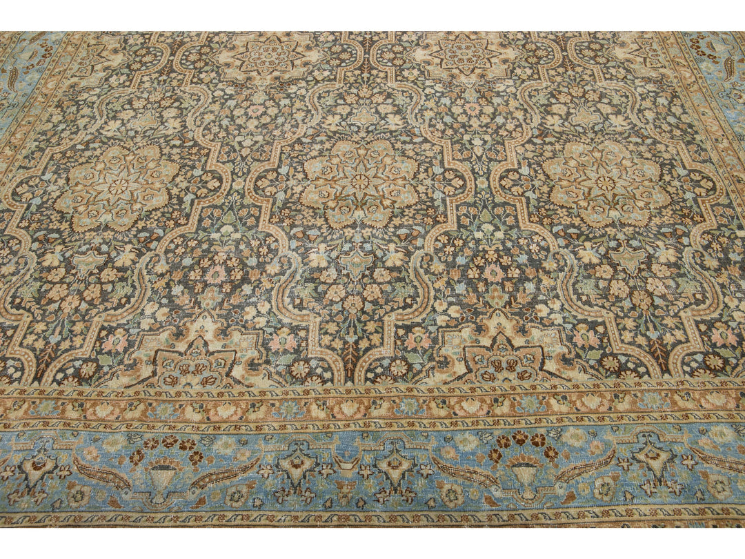 Vintage Tabriz Wool Rug 10 X 13