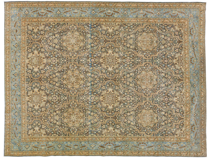 Vintage Tabriz Wool Rug 10 X 13