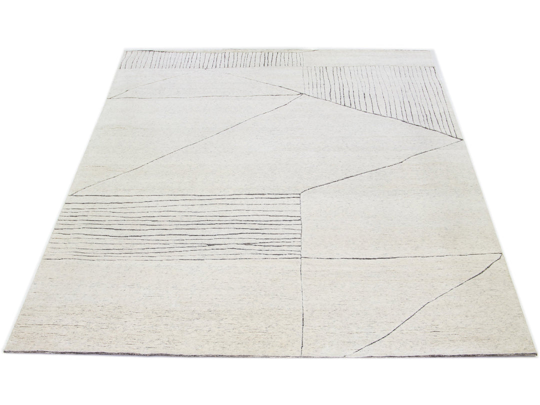 Modern Moroccan Wool Rug 12 X 15