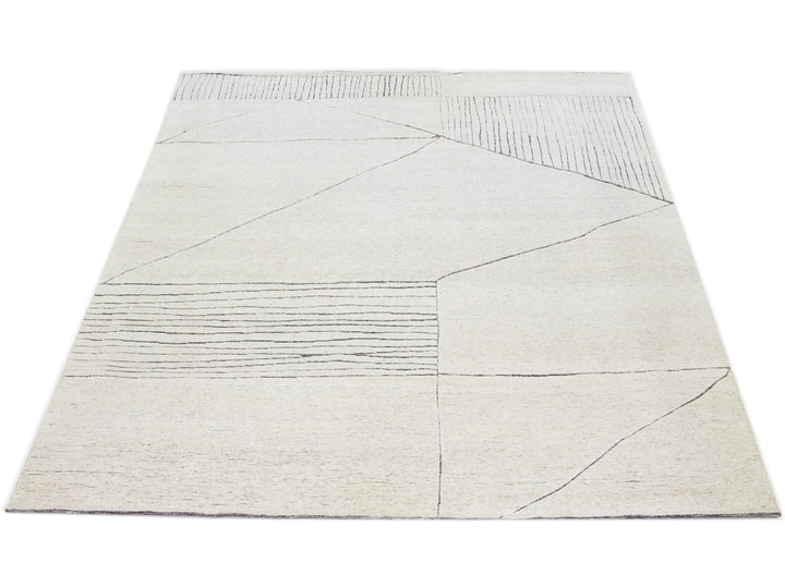 Modern Moroccan Wool Rug 12 X 15