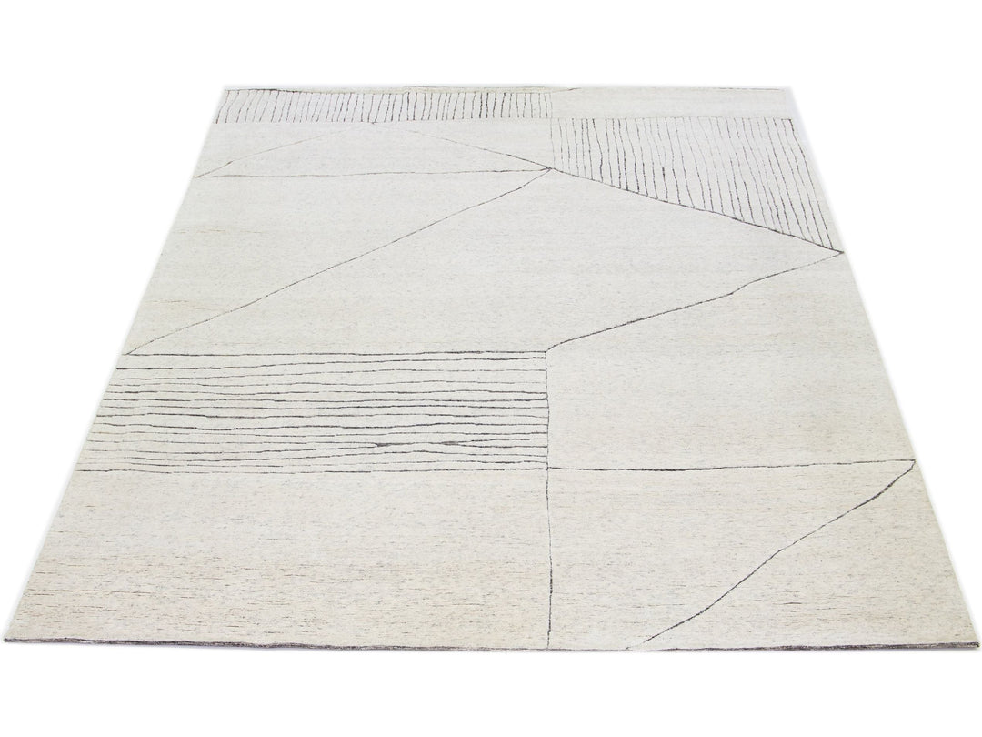 Modern Moroccan Wool Rug 12 X 15