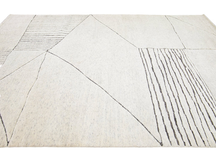 Modern Moroccan Wool Rug 8 X 12