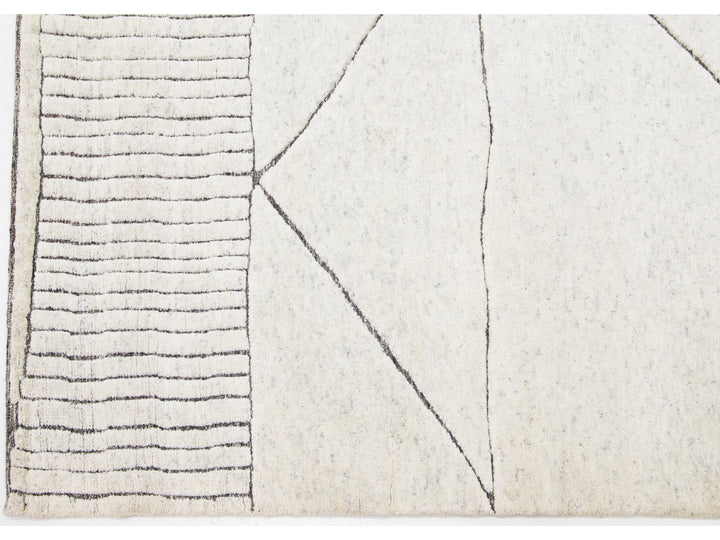 Modern Moroccan Wool Rug 8 X 12