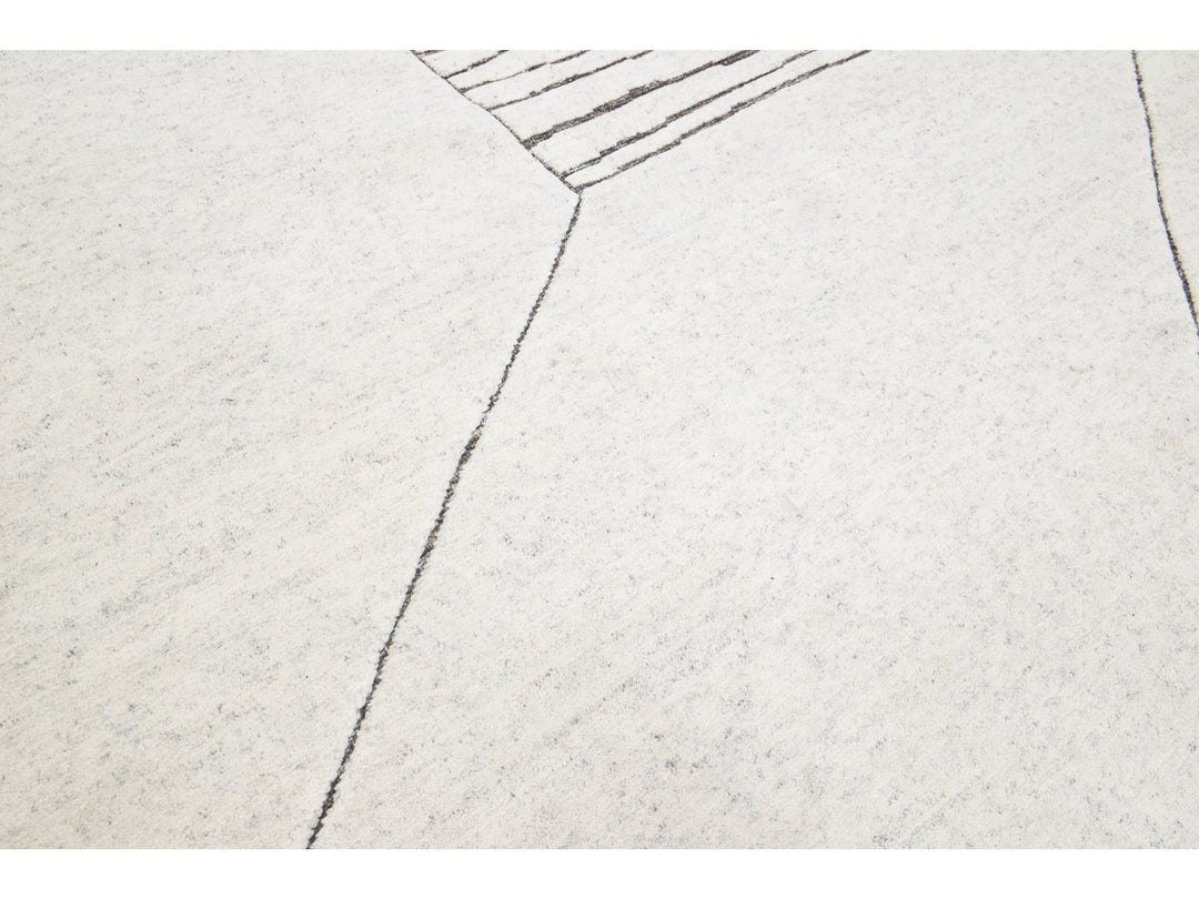 Modern Moroccan Wool Rug 8 X 12