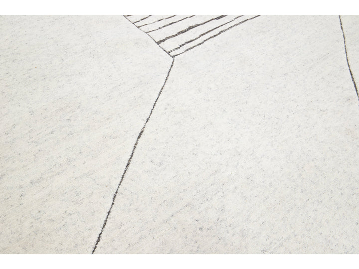 Modern Moroccan Wool Rug 8 X 12