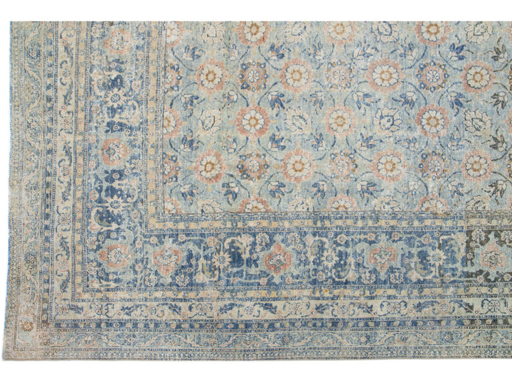 Antique Tabriz Wool Rug 9 X 13