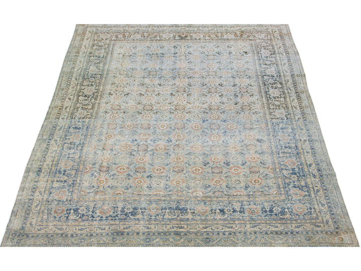 Antique Tabriz Wool Rug 9 X 13