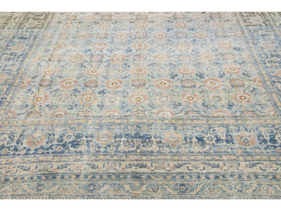 Antique Tabriz Wool Rug 9 X 13