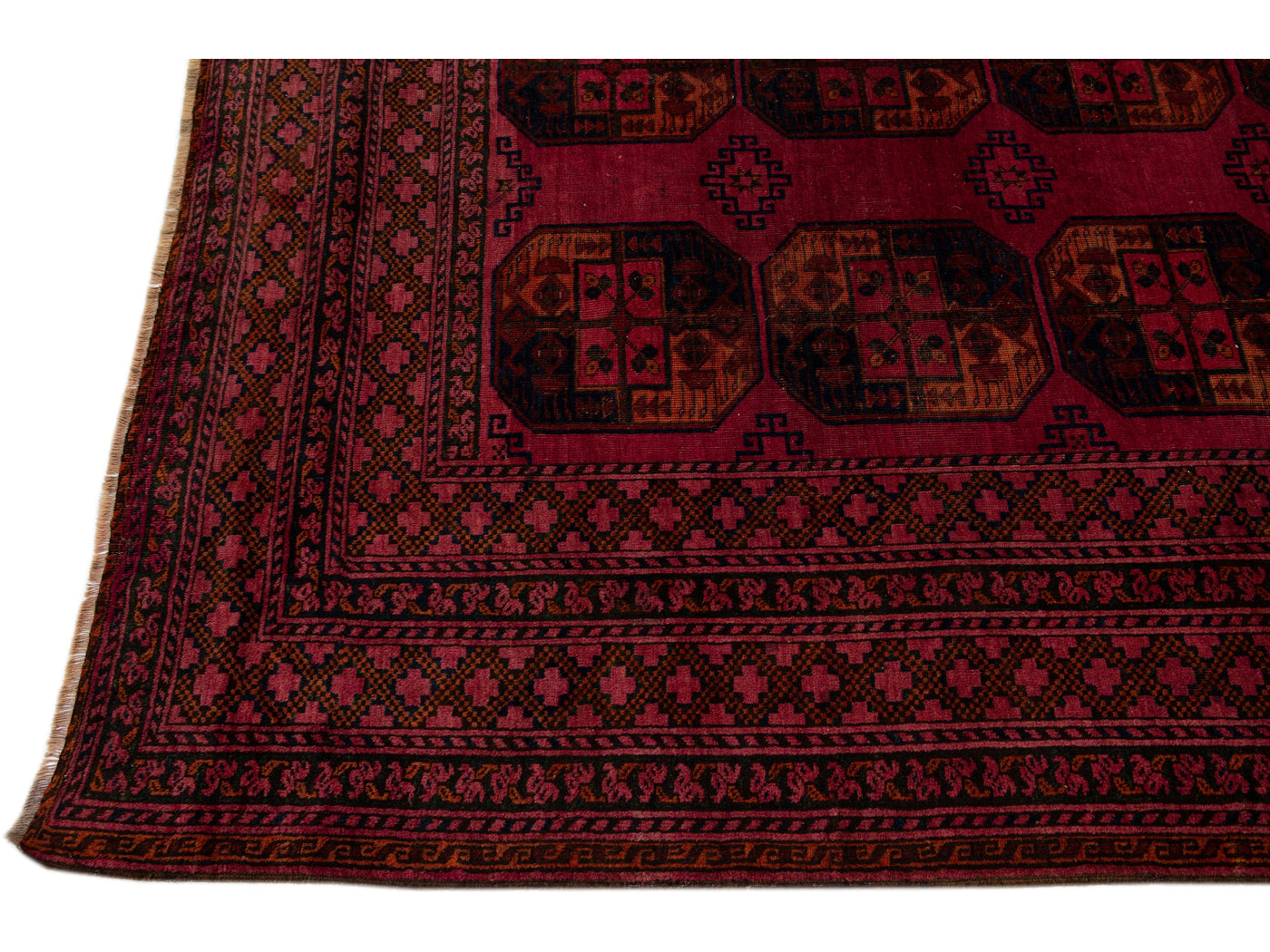 Antique Turkmen Wool Rug 10 X 19