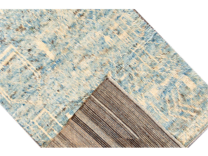 Modern Moroccan-Style Wool Rug 6 X 12