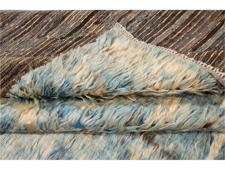 Modern Moroccan-Style Wool Rug 6 X 12