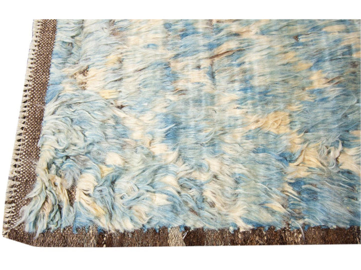 Modern Moroccan-Style Wool Rug 6 X 12