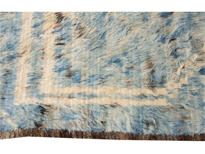 Modern Moroccan-Style Wool Rug 6 X 12