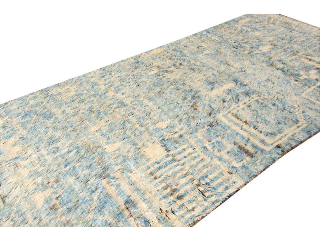 Modern Moroccan-Style Wool Rug 6 X 12