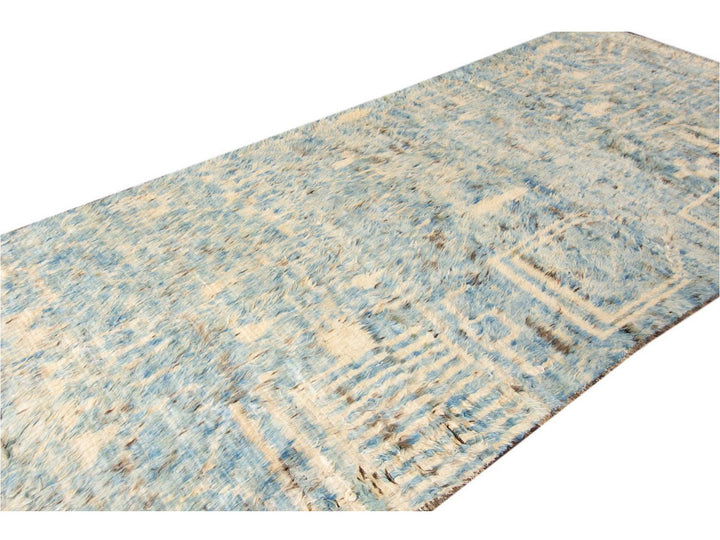 Modern Moroccan-Style Wool Rug 6 X 12