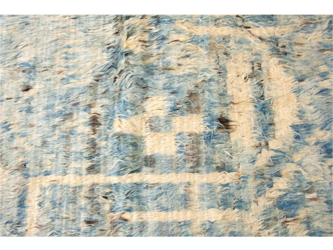 Modern Moroccan-Style Wool Rug 6 X 12