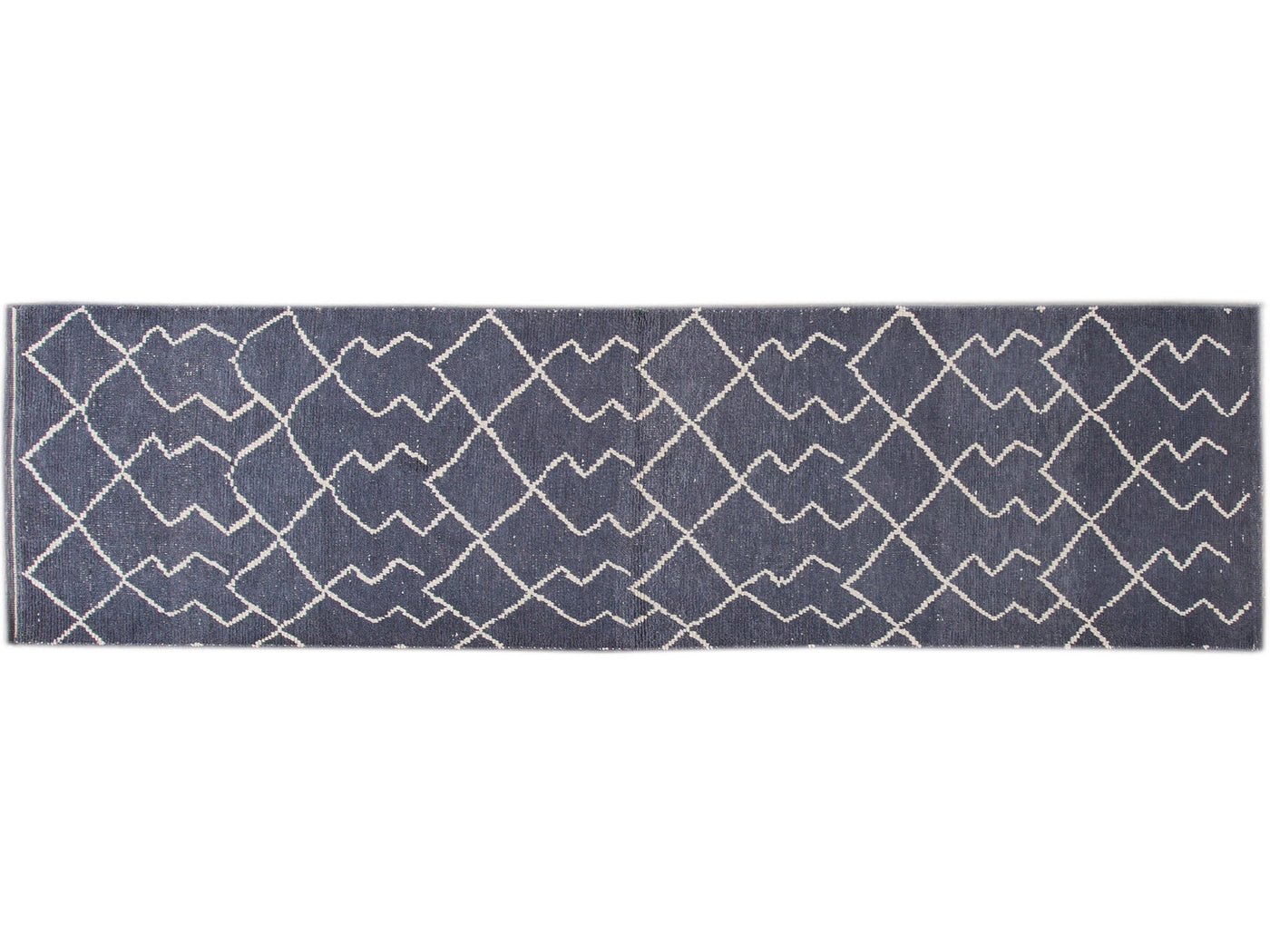 Modern Moroccan Wool Runner 3 X 11