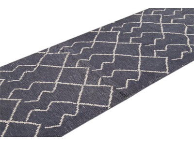 Modern Moroccan Wool Runner 3 X 11