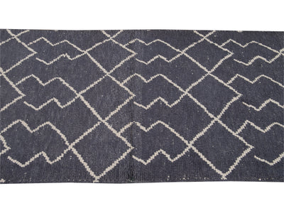 Modern Moroccan Wool Runner 3 X 11