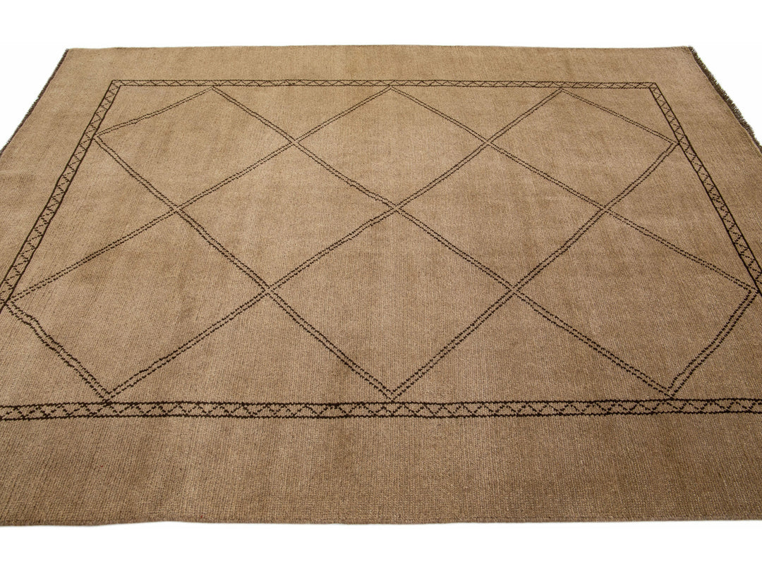 Modern Moroccan Wool Rug 7 X 9