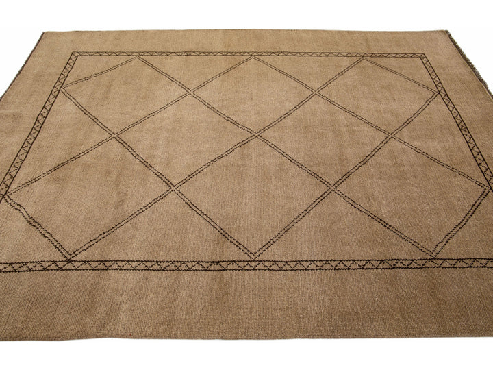 Modern Moroccan Wool Rug 7 X 9
