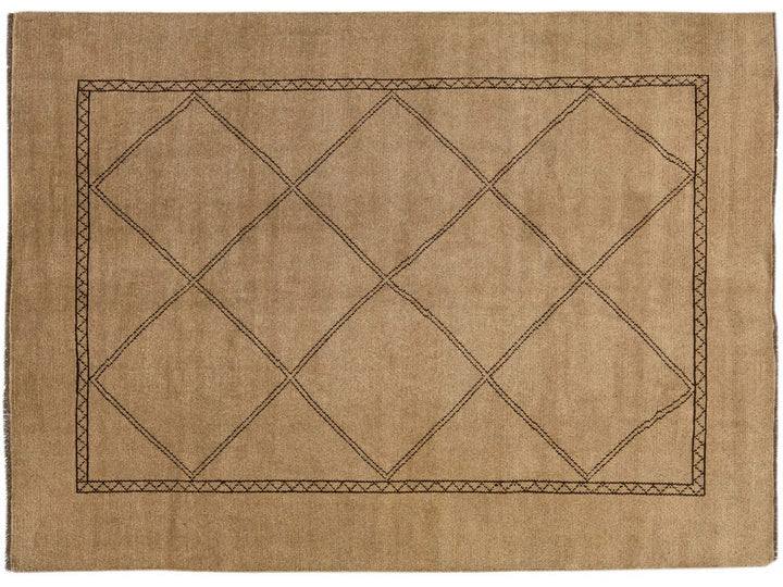 Modern Moroccan Wool Rug 7 X 9