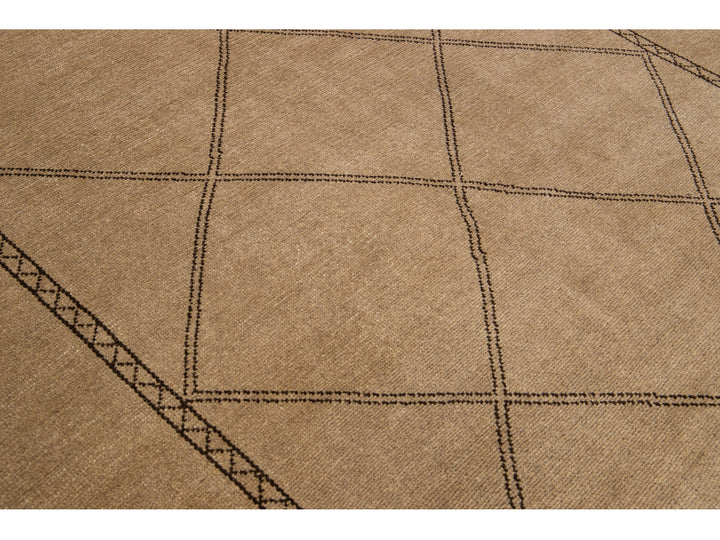 Modern Moroccan Wool Rug 7 X 9