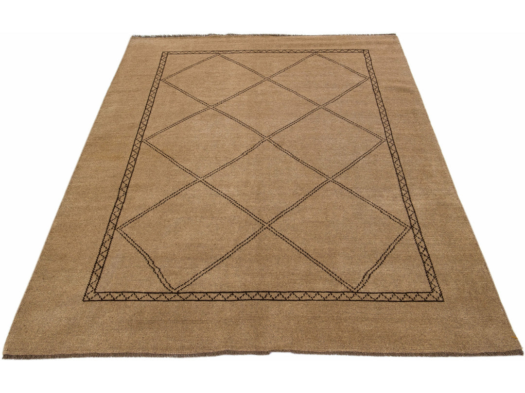 Modern Moroccan Wool Rug 7 X 9