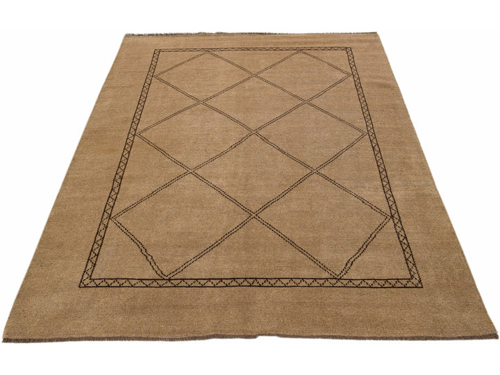 Modern Moroccan Wool Rug 7 X 9