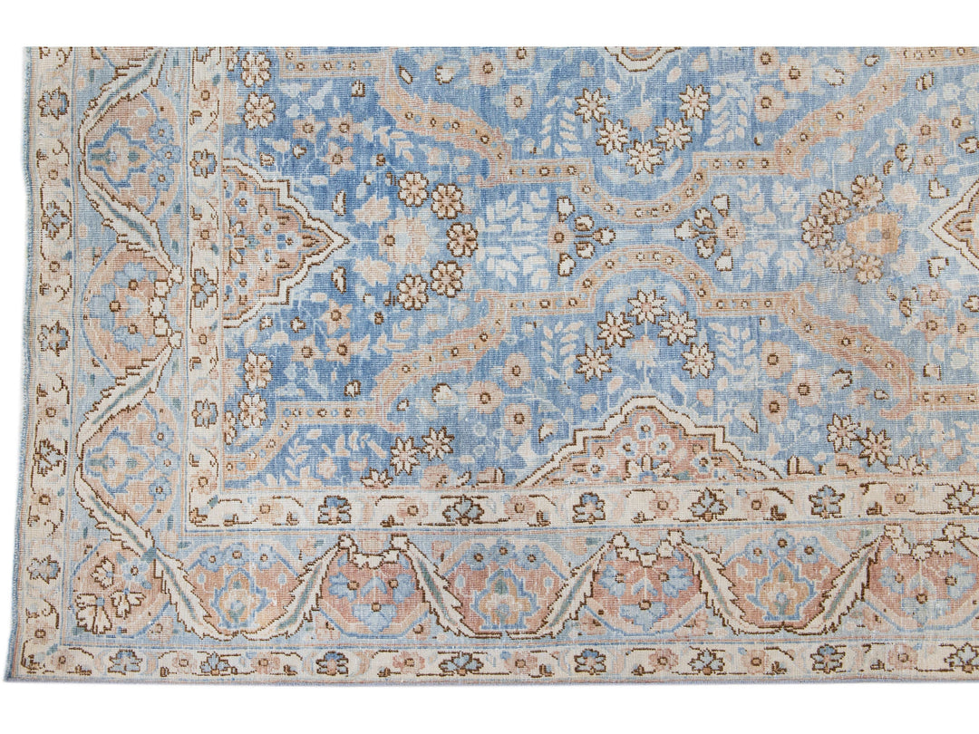 Antique Tabriz Wool Rug 7 X 9