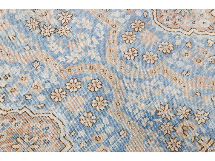Antique Tabriz Wool Rug 7 X 9