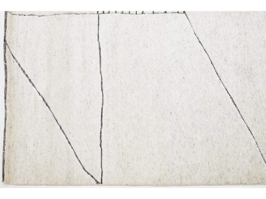 Modern Moroccan Wool Rug 8 X 10